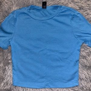 Blue crop top
